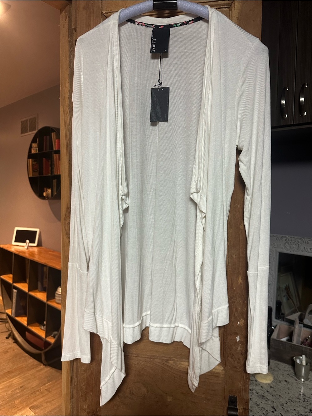 Dolan Anthropologie waterfall high low cardigan T-Shirt NWT M super soft new
